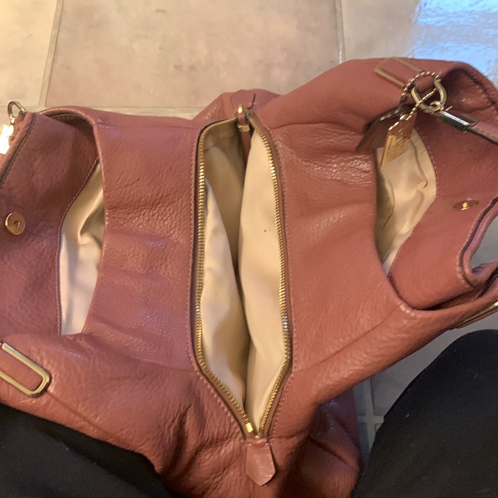 Real leather coach purse